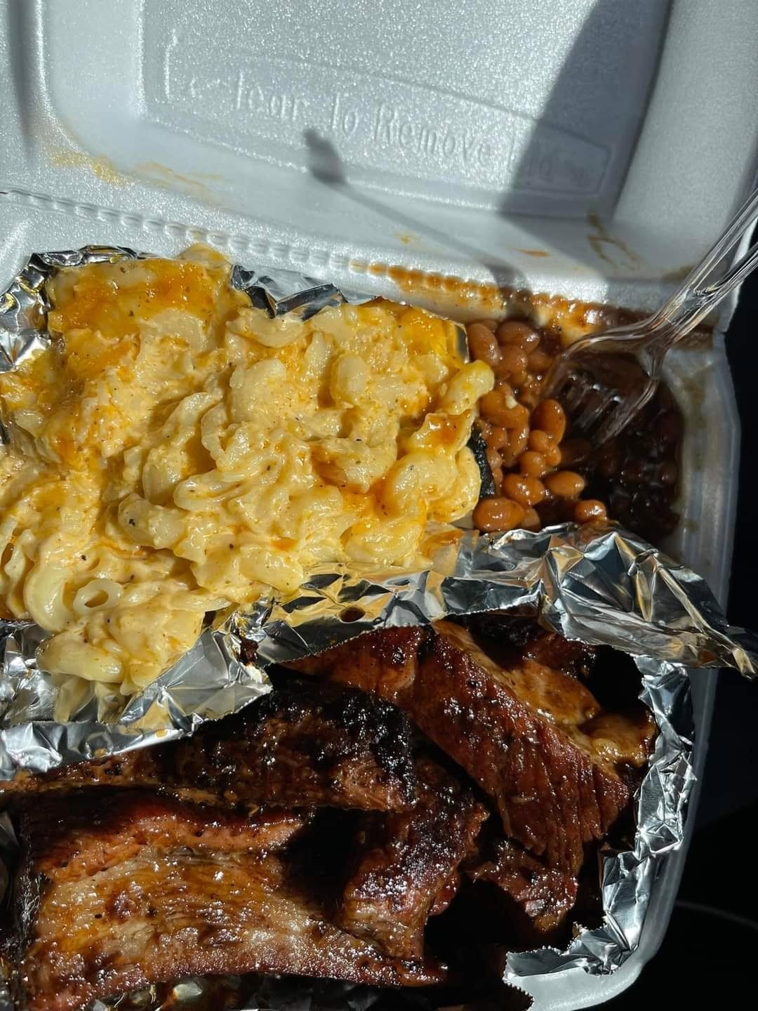 BBQ plate prepared for service